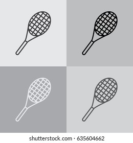 tennis racket icon. vector illustration