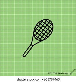 tennis racket icon. vector illustration