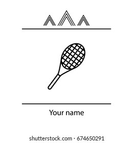 tennis racket icon. vector illustration