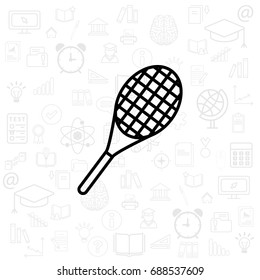 tennis racket icon. vector illustration
