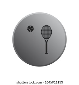 tennis racket icon vector sign isolated for graphic and web design. racket symbol template color editable on white background.