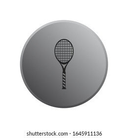 tennis racket icon vector sign isolated for graphic and web design. racket symbol template color editable on white background.