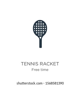 Tennis racket icon vector. Trendy flat tennis racket icon from free time collection isolated on white background. Vector illustration can be used for web and mobile graphic design, logo, eps10