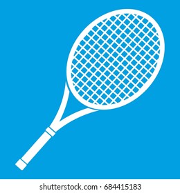Tennis racket icon white