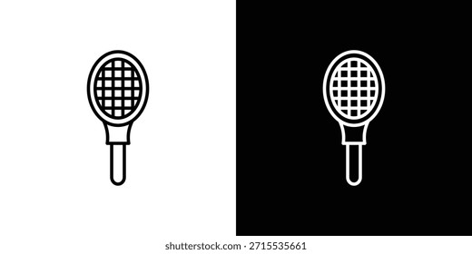 Tennis racket icons for UI elements. High-quality vector illustration.