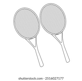 Tennis racket illustration. Sport club item or symbol.