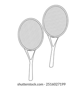 Tennis racket illustration. Sport club item or symbol.