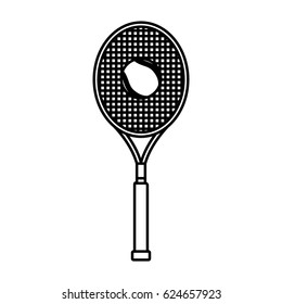 tennis racket isolated icon