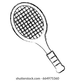 tennis racket isolated icon