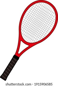 A tennis racket isolated vector illustration.