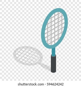 Tennis racket isometric icon 3d on a transparent background vector illustration