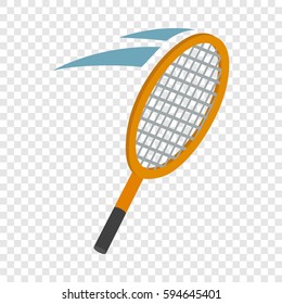 Tennis racket isometric icon 3d on a transparent background vector illustration