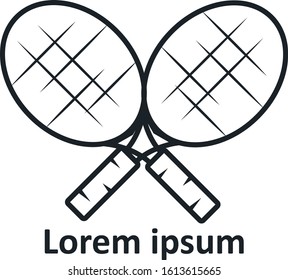 Tennis Racket Logo Vector Design