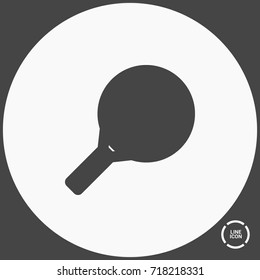 Tennis racket minimal vector flat line icon.