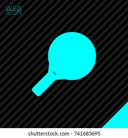 Tennis racket minimal vector flat line icon.