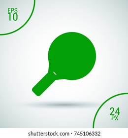 Tennis racket minimal vector flat line icon.