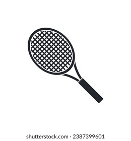 Tennis racket minimalistic vector icon. Tennis sport equipment design. 