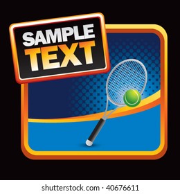 tennis racket on stylized advertisement