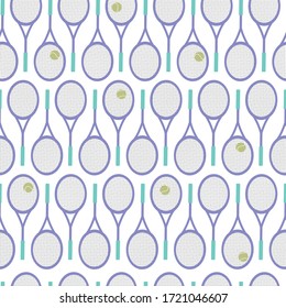 Tennis racket pattern. Repeat vector design. Great for gift, products, wrapping, sports. Background wallpaper.