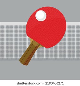 ping pong de raqueta de tenis con cuadrícula