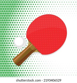 Tennis Racket Pingpong With A Grid