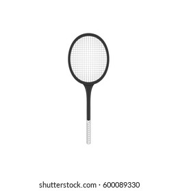 Tennis racket in retro design 