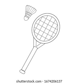 

Tennis racket, shutter.Vector linear icons for sports theme, set for tennis and ping pong. Exercise, and body care. Fitness physical education and a healthy lifestyle. Tennis equipment