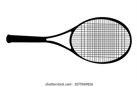 Tennis racket silhouette