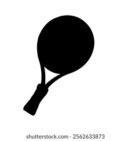 Tennis racket silhouette icon vector design.
