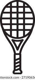 Raqueta de tenis Icono de silueta Vector Raquetas deportivas Equipo de tenis Equipo atlético Competición Logo Símbolo Signo Juego Ejercicio Fitness Ilustración