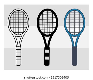 Raqueta de tenis, Raqueta de tenis, Raqueta de silueta, Vector de tenis, Deportes, Raqueta, Clipart, Vector, Pelota de tenis,