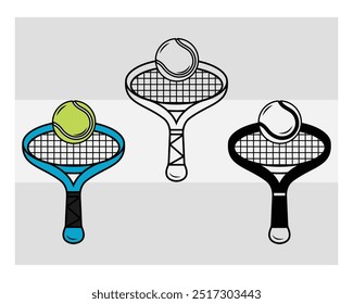 Raqueta de tenis, Raqueta de tenis, Raqueta de silueta, Vector de tenis, Deportes, Raqueta, Clipart, Vector, Pelota de tenis,