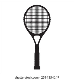 tennis racket silhouette white background
