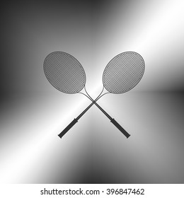 Tennis racket silhouettes vector