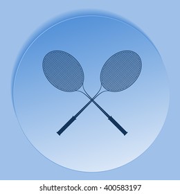 Tennis racket silhouettes vector
