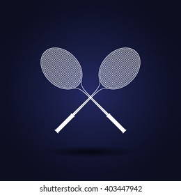 Tennis racket silhouettes vector