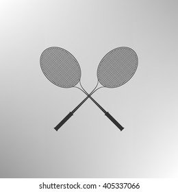 Tennis racket silhouettes vector