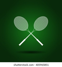 Tennis racket silhouettes vector