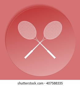 Tennis racket silhouettes vector