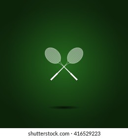 Tennis racket silhouettes vector