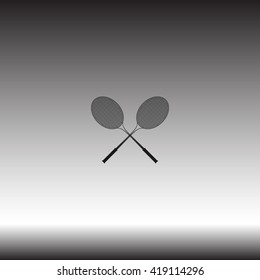 Tennis racket silhouettes vector