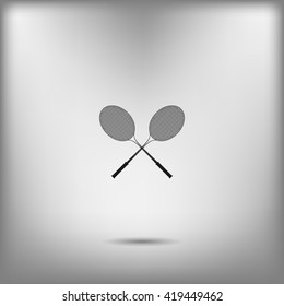 Tennis racket silhouettes vector