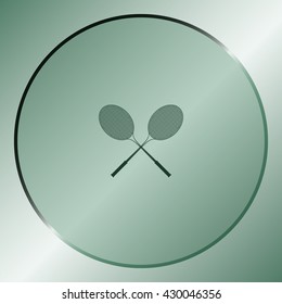 Tennis racket silhouettes vector