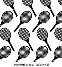 tennis racket sport equipment seamless pattern