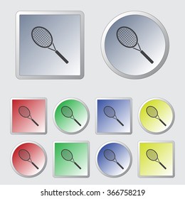 Tennis racket sport icon