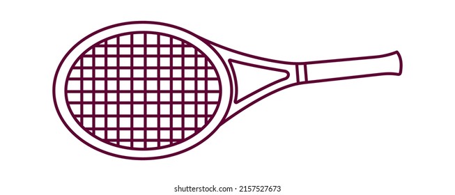 Tennis racket. Sport icon. Vector illustration