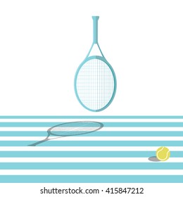 Tennis racket vector. 