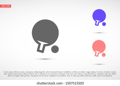 Tennis racket vector icon. Tennis game vector icon. Tennis for sport vector icon. Tennis for kids icon.10 eps flat design.