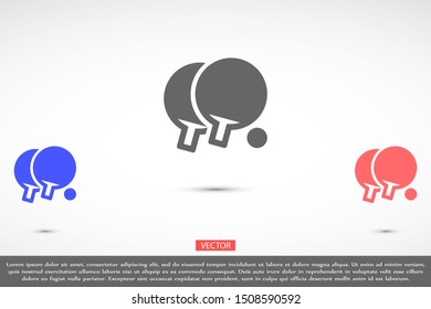 Tennis racket vector icon. Tennis game vector icon. Tennis for sport vector icon. Tennis for kids icon.10 eps flat design.