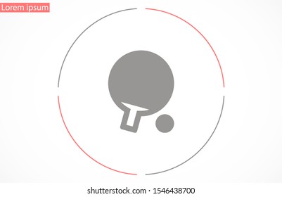 Tennis racket vector icon. Tennis game vector icon. 